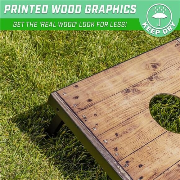 Classic Cornhole Set – Includes 8 Bean Bags, Travel Case and Game Rules - Picture 3 of 6